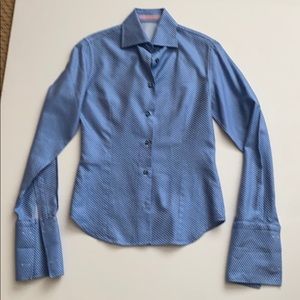 Button down French cuff fitted shirt